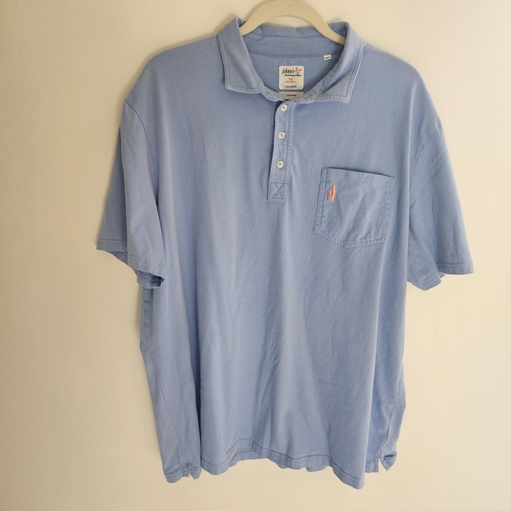 Johnnie-O The Original 20th Anniversary Edition Polo Shirt XXL 2XL Light Blue